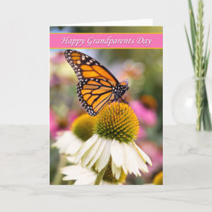 Happy Grandparents Day Beautiful Monarch Butterfly Feiertagskarte