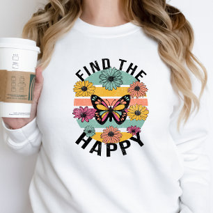 Happy Graphic Sweatshirt für Frauen Vintag finden