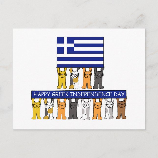 Happy Greece Independence Day März Postkarte (Vorderseite)