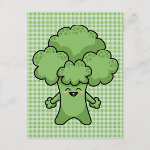 Happy Green Broccoli Postkarte