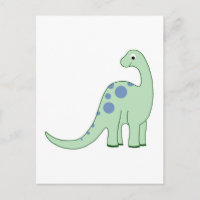 Happy Green Cartoon Dinosaur