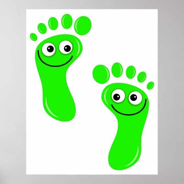 Happy Green Feet Poster (Vorne)
