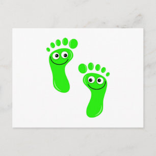Happy Green Feet Postkarte