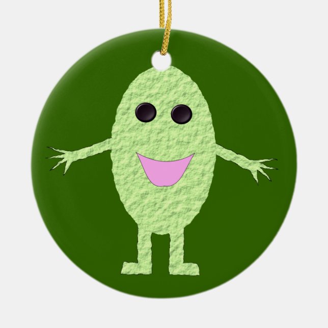 Happy Green Grape Custom Geburtstag Keramikornament (Vorne)