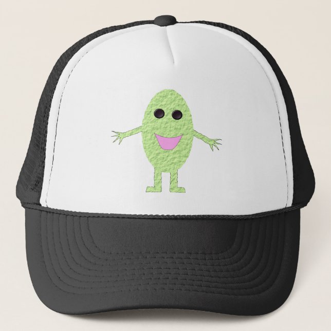 Happy Green Grape Hat Truckerkappe (Vorderseite)