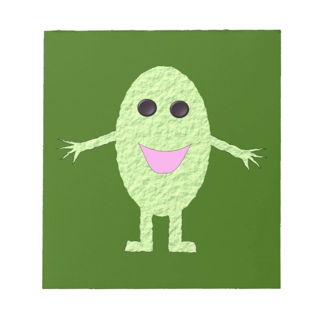 Happy Green Grape Notepad Notizblock (Vorderseite)