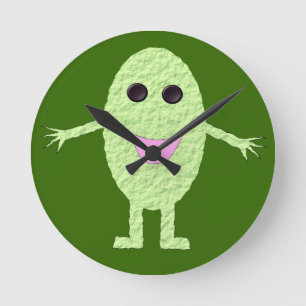 Happy Green Grape Wall Clock Runde Wanduhr
