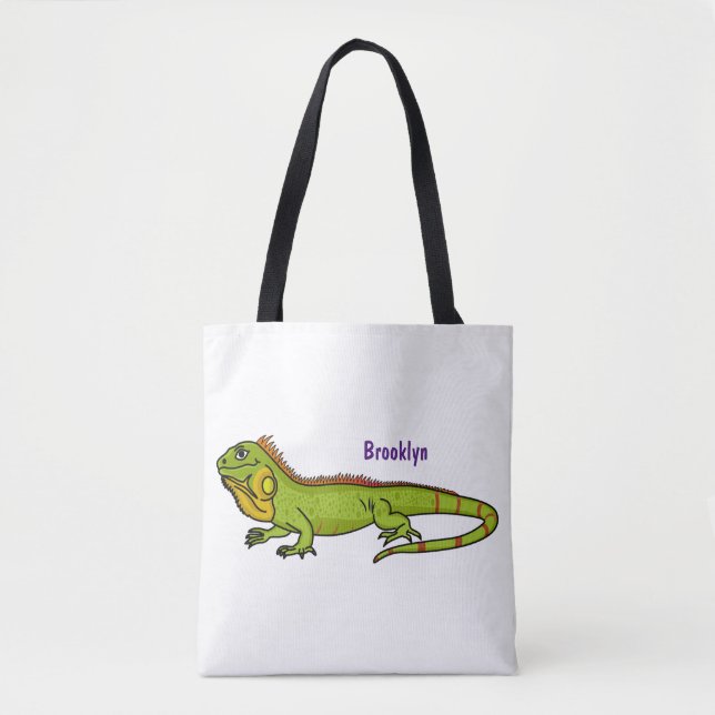 Happy Green iguana Cartoon Illustration (Vorderseite)