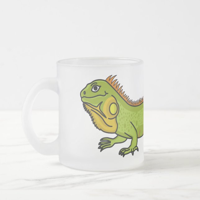 Happy Green iguana Cartoon Illustration Mattglastasse (Links)