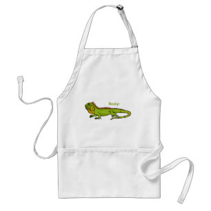 Happy Green iguana Cartoon Illustration Schürze