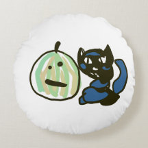 Happy Green Jack o Lantern Black Cat