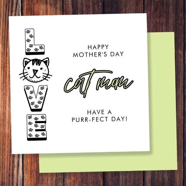 Happy Green Mother Day from the Cat Purfect Karte (Von Creator hochgeladen)