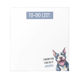 Happy Grey Pit Bull zu tun Liste Notizblock