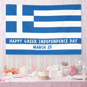 Happy Griechische Unabhängigkeitstag Griechische F Banner
