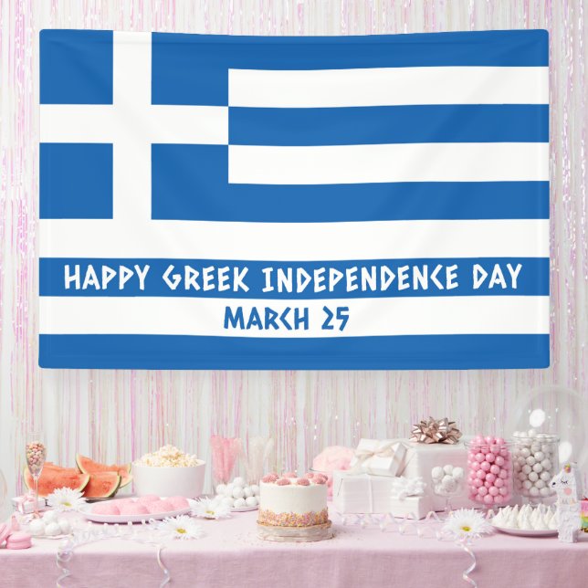 Happy Griechische Unabhängigkeitstag Griechische F Banner (Party)