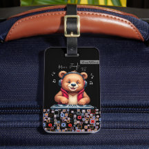 Happy Grizzly Bear, Lächelnder DJ, Music Jungle