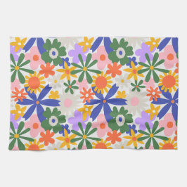 Happy Gross Primary Color Blume Explosion Geschirrtuch