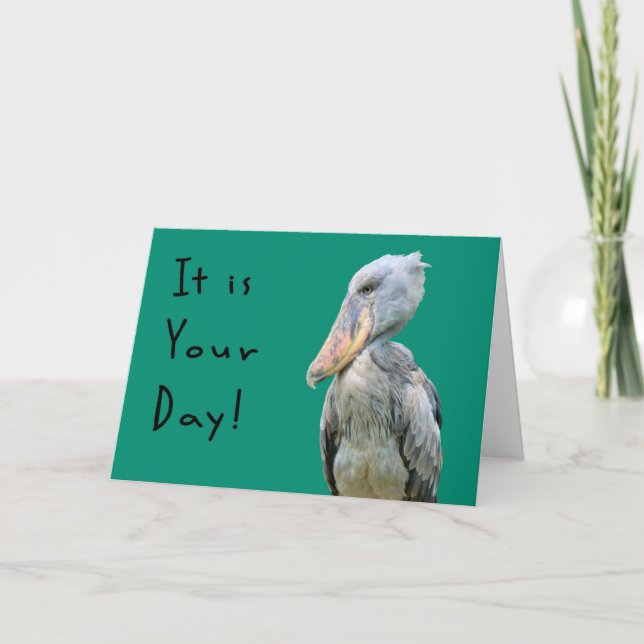 Happy Grouch Day Card mit Grouchy Bird Karte (Vorderseite)