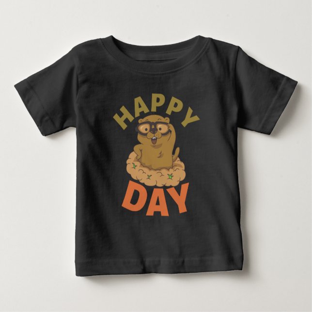 Happy Groundhog Day Baby T-shirt (Vorderseite)