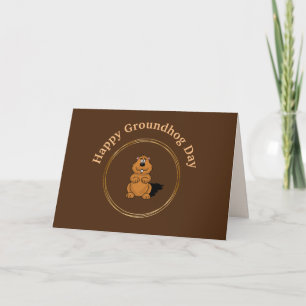 Happy Groundhog Day Card Karte