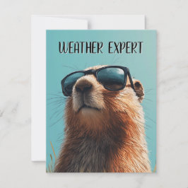 Happy Groundhog Day Cute Colorful Woodchuck Feiertagskarte