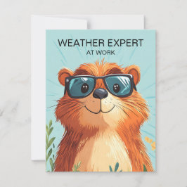 Happy Groundhog Day Cute Colorful Woodchuck Feiertagskarte