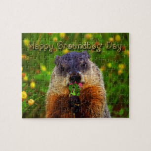 Happy Groundhog Day Eating Blume Puzzle