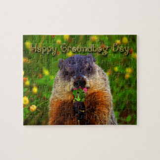 Happy Groundhog Day Eating Blume Puzzle