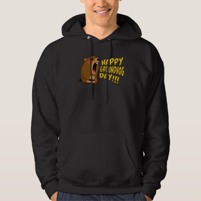 Happy Groundhog Day February 2nd, Cute Groundhog C Hoodie (Vorderseite)