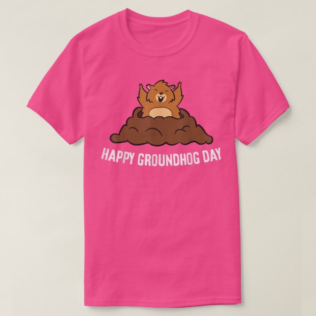 Happy Groundhog Day Funny Groundhog T-Shirt (Design vorne)