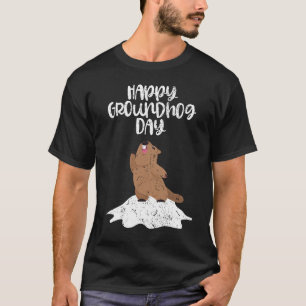 Happy Groundhog Day Funny Winter Celebration Gesch T-Shirt