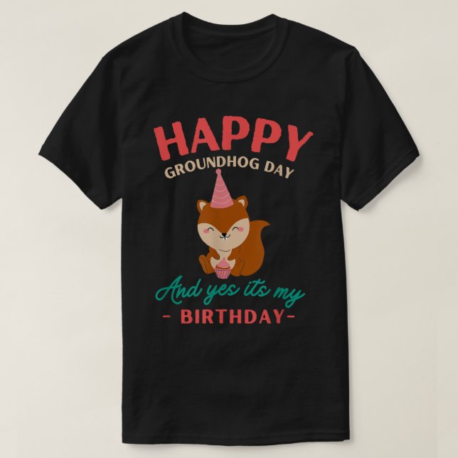 Happy Groundhog Day Geburtstag Groundhog Liebhaber T-Shirt (Design vorne)