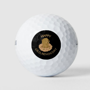 Happy Groundhog Day Golfball