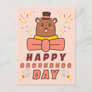 Happy Groundhog Day - Groundhog Day Celebration Postkarte