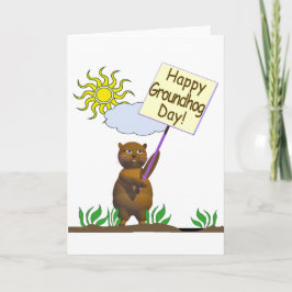 Happy Groundhog Day Groundhog Karte