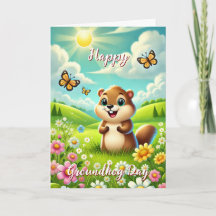 Happy Groundhog Day & History Card Willkommen Früh