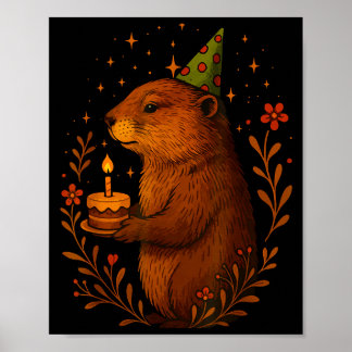 Happy Groundhog Day Holiday Funny Groundhound Birt Poster