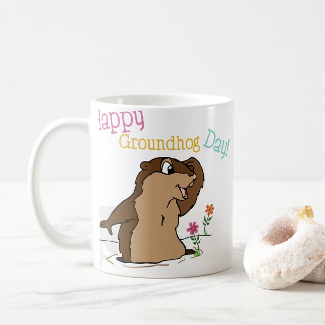 Happy Groundhog Day Kaffeetasse (Mit Donut)