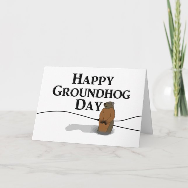 Happy Groundhog Day Karte (Vorderseite)