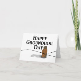 Happy Groundhog Day Karte
