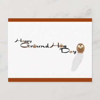 Happy Groundhog Day Postcard Postkarte