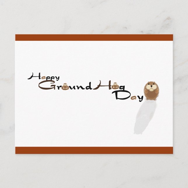 Happy Groundhog Day Postcard Postkarte (Vorderseite)