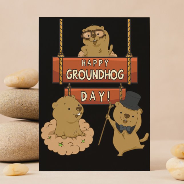 Happy Groundhog Day Postkarte (Von Creator hochgeladen)