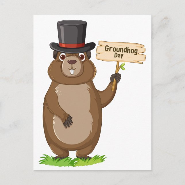 Happy Groundhog Day Postkarte (Vorderseite)