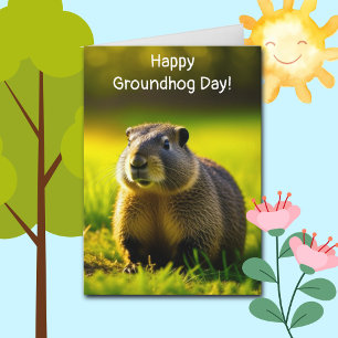 Happy Groundhog Day   Schatten oder Sonne Karte
