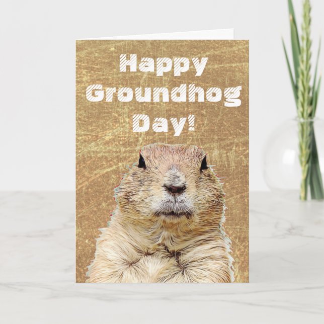 Happy Groundhog Tag für Ihren Urlaub Karte (Vorderseite)