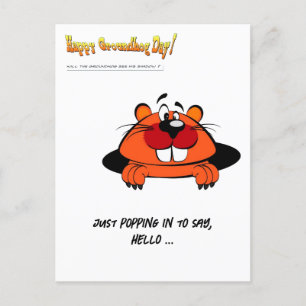 Happy Groundhog's Day Postkarte