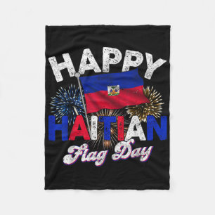 Happy Haitian Flag Day Pride Haiti 1804 Mens Women Fleecedecke
