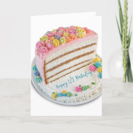 Happy Halb Geburtstagstorte Karte