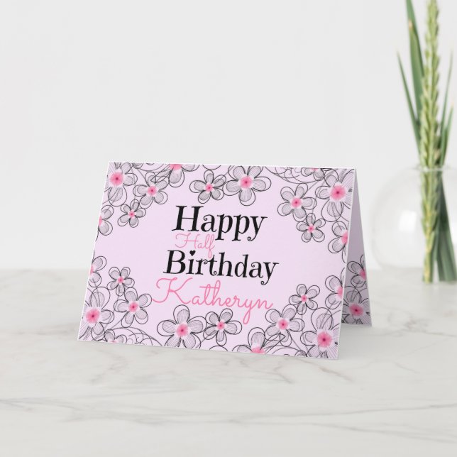 Happy Half Geburtstagkarte Feiertagskarte (Vorderseite)